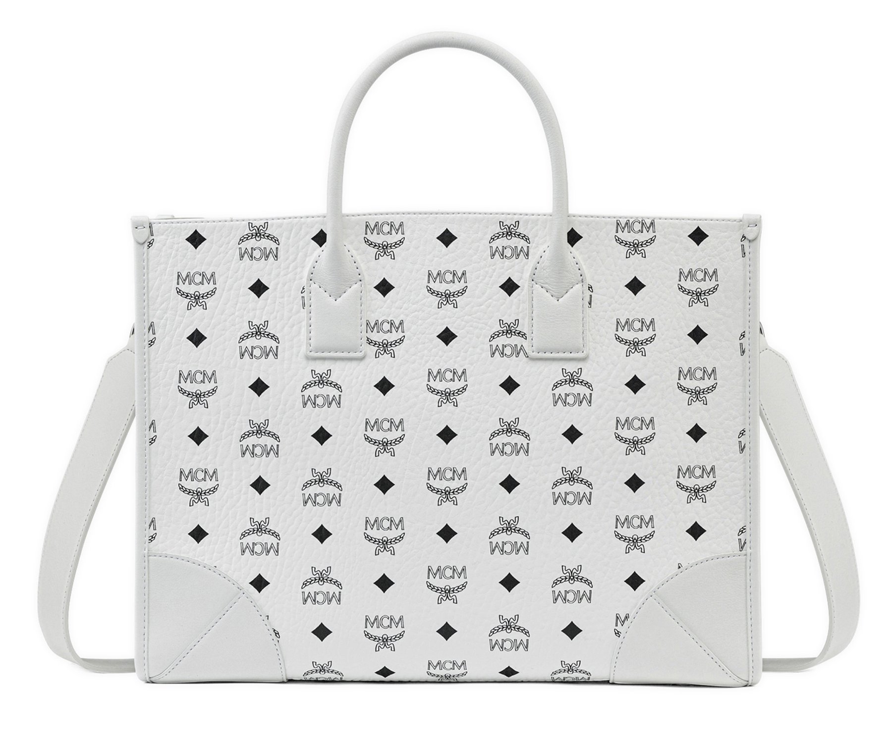 Tasche Shopper Mcm Tasche Weiss MCM MÜNCHEN IN VISETOS Shopping