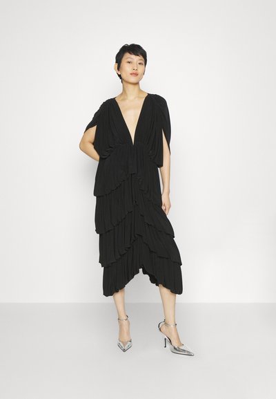 Norma Kamali TIERED - Robe en jersey - black