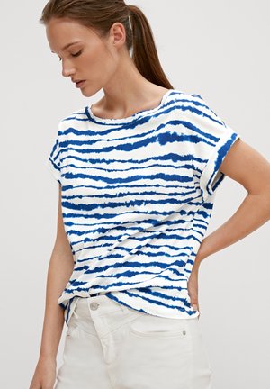 BATIK STREIFEN - T-shirt z nadrukiem - white