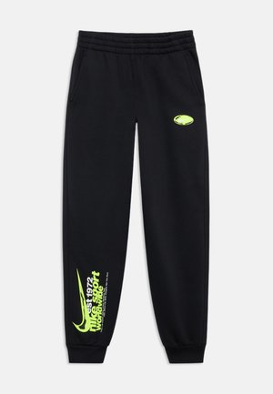 CLUB UNISEX - Träningsbyxor - black/white/volt