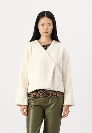 VMNATALIE SHORT JACKET - Flísová bunda - snow white