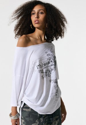 House, T-SHIRT MIT DRUCK - Long sleeved top - white