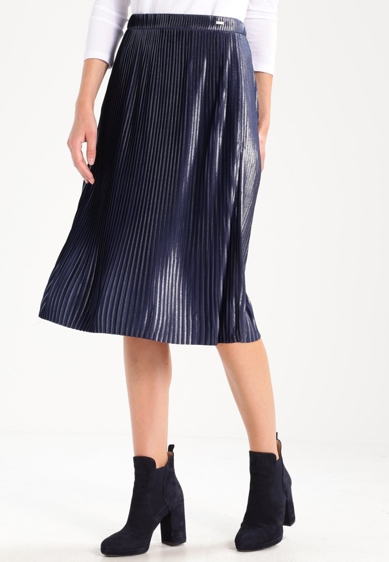 TOM TAILOR DENIM Gonna a pieghe - dark blue