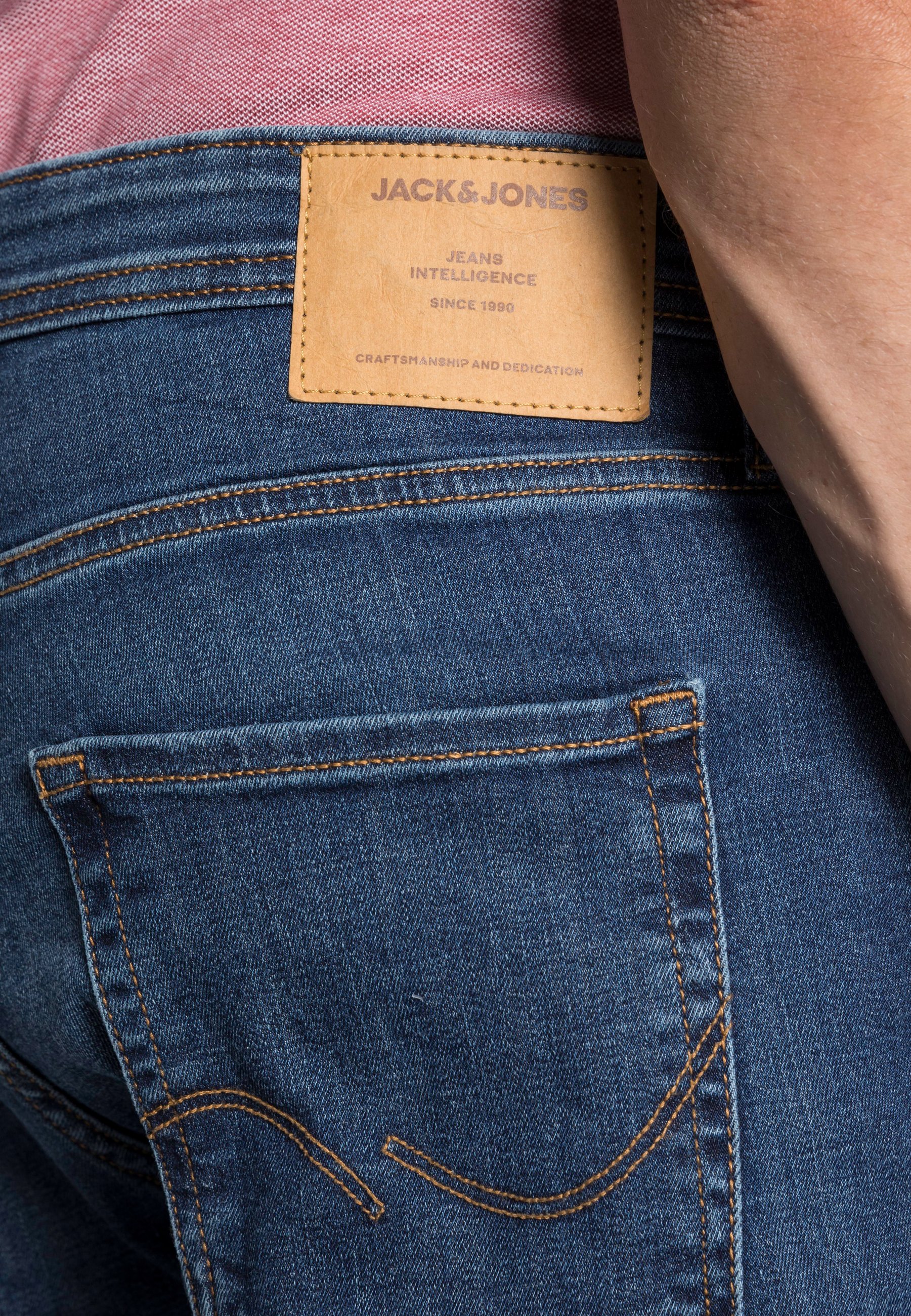 Jack \u0026 Jones JJIMIKE JJORIGINAL - Tiesaus kirpimo džinsai - blue  denim/mėlynų džinsų - Zalando.lt