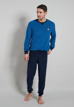 SET - Pyjamas - blau mittel uni