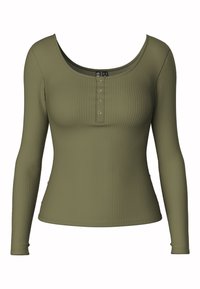 Pieces Långärmad tröja - khaki