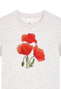 watapparel POPPY FLOWERS - T-shirt print - cool heather grey