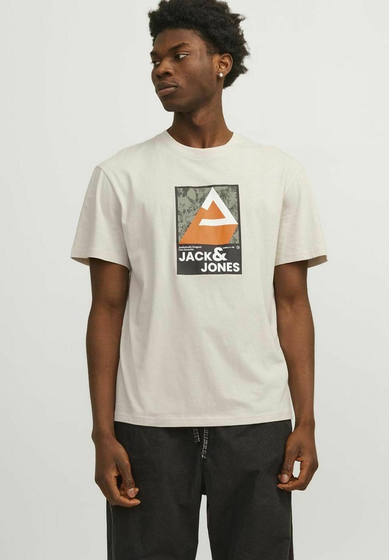 Jack & Jones RUNDHALS - Camiseta estampada - moonbeam