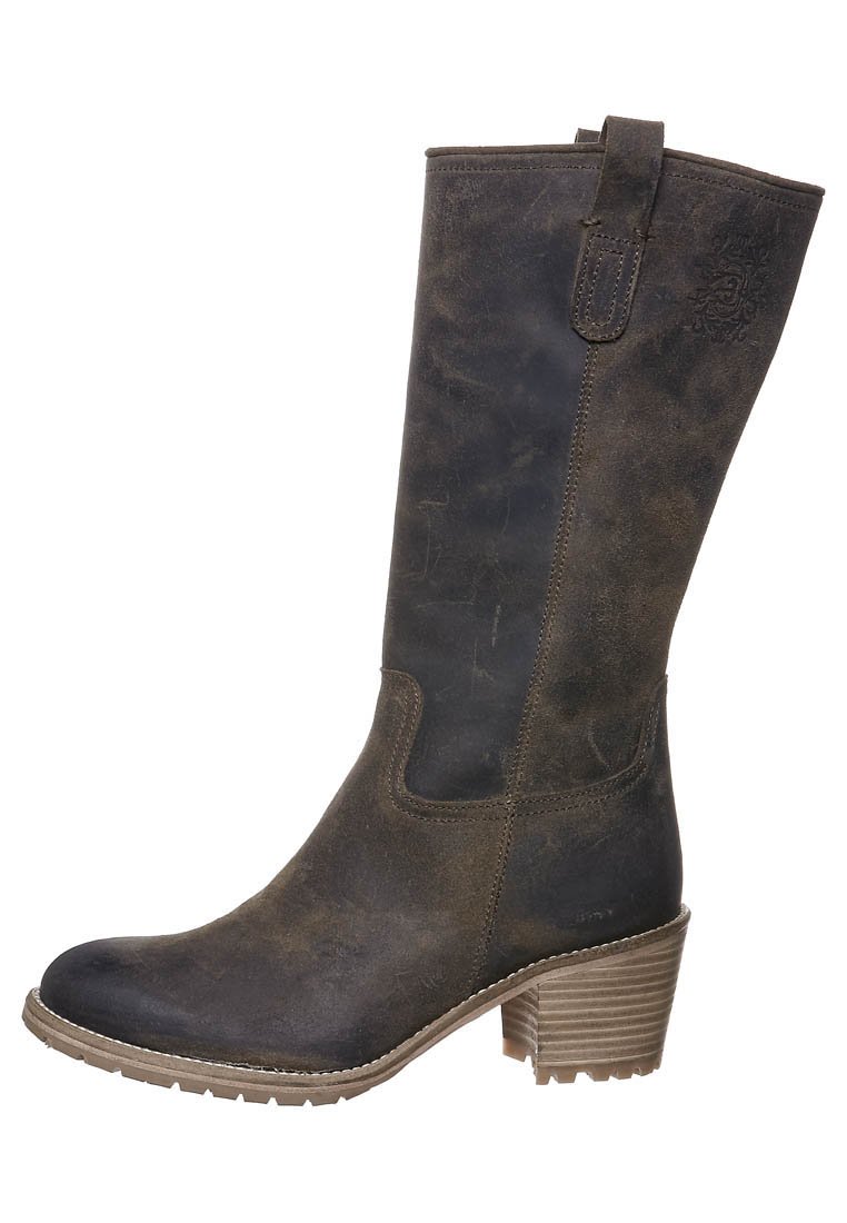 El Campero Stivali texani / biker - braun/oliva - Zalando
