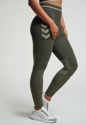 Tights - mottled brown