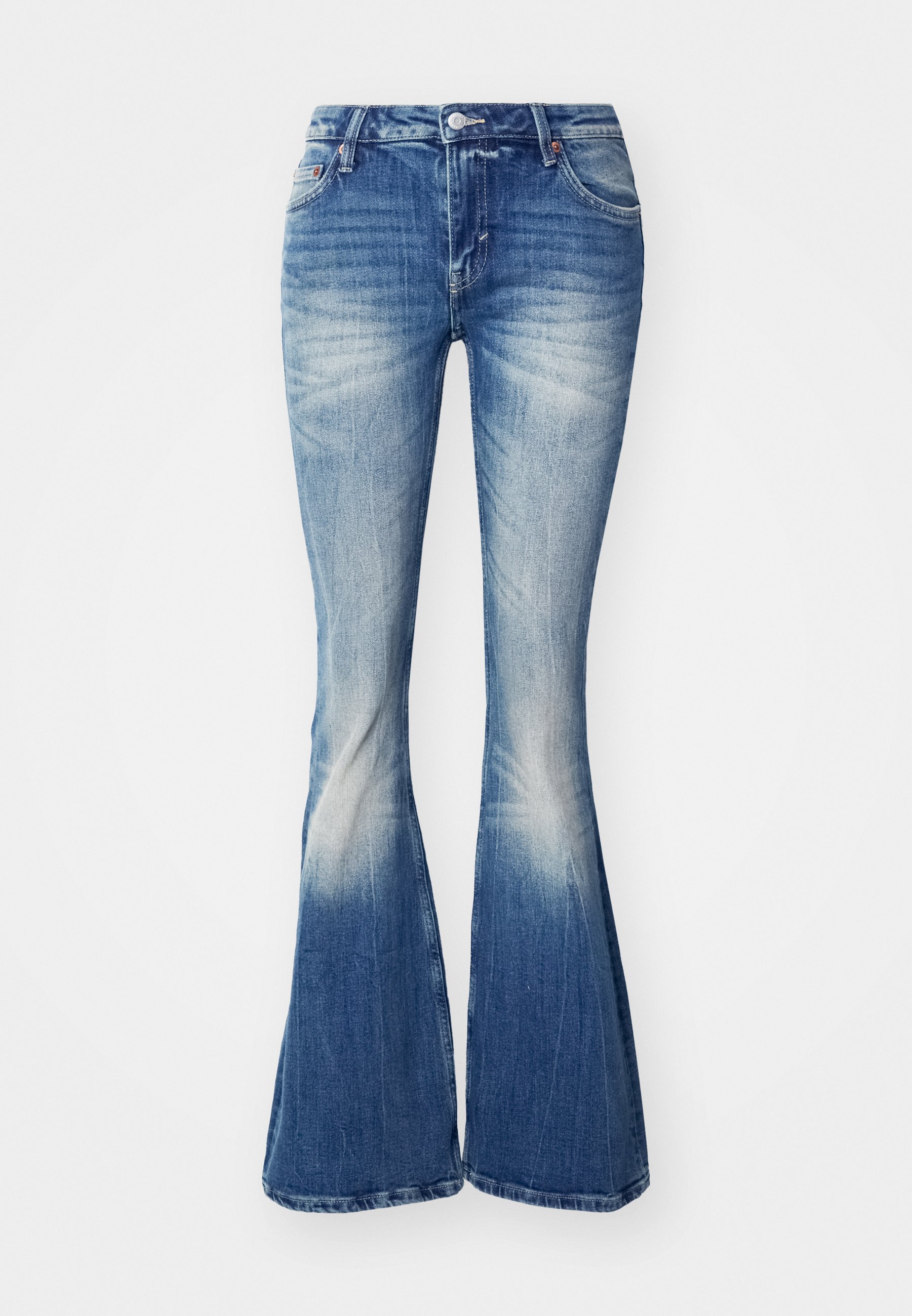 Weekday FLAME LOW FLARED - Bootcut jeans - gasoline blue/blue