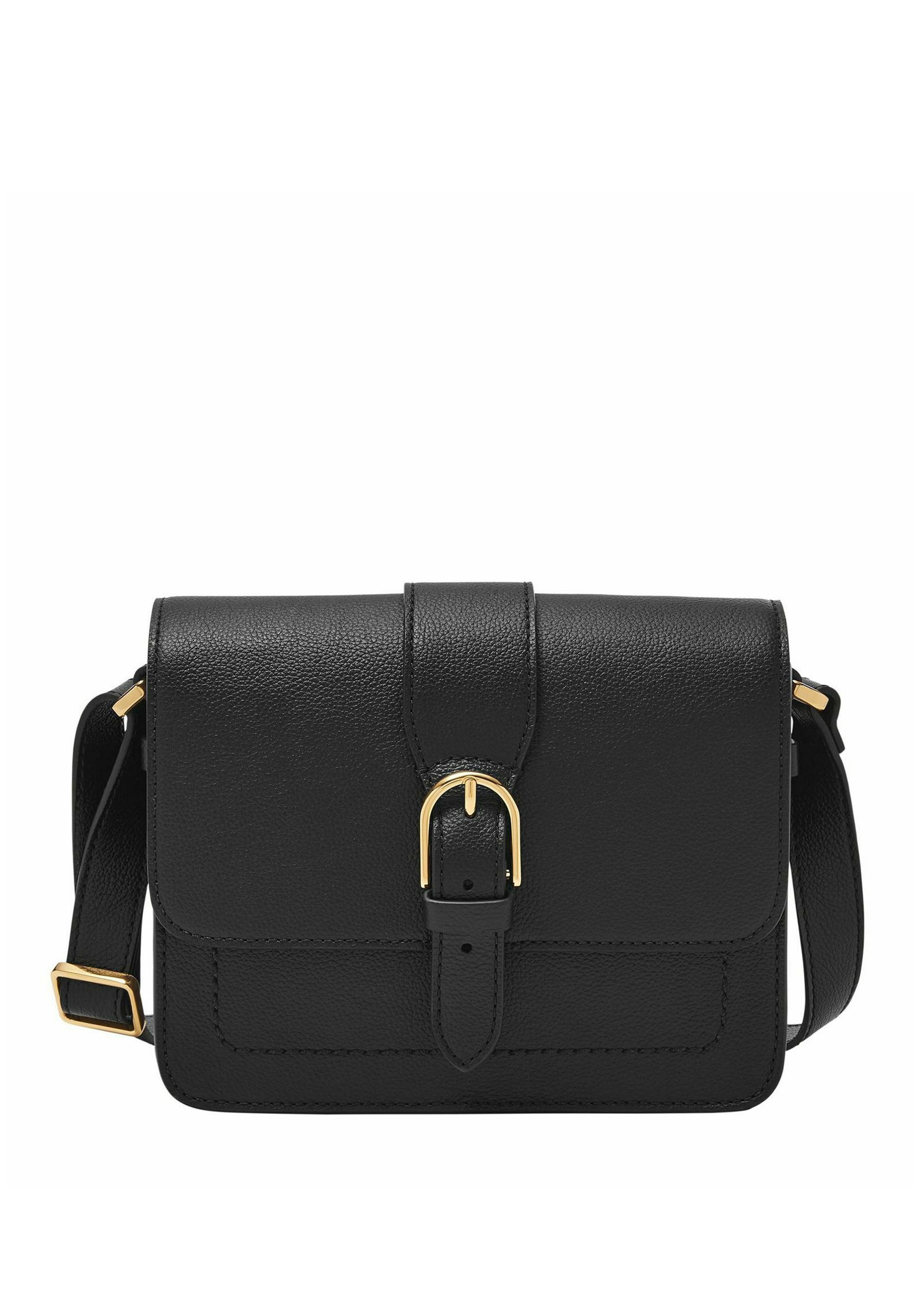 Crossbody Fossil Handtasche Schwarz Leder Fossil ZOEY FLAP