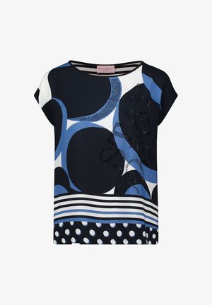 Betty Barclay, BETTY BARCLAY MIT AUFDRUCK BLUSENSHIRT - Bluse - dunkelblau weiß