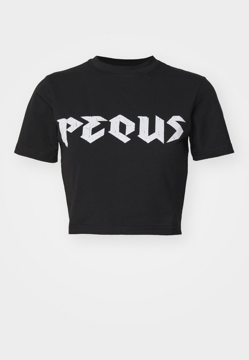 PEQUS T-shirt print zwart