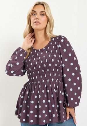 Yours Clothing, PLUS SIZE LONG SLEEVE TOPS - Blouse - purple