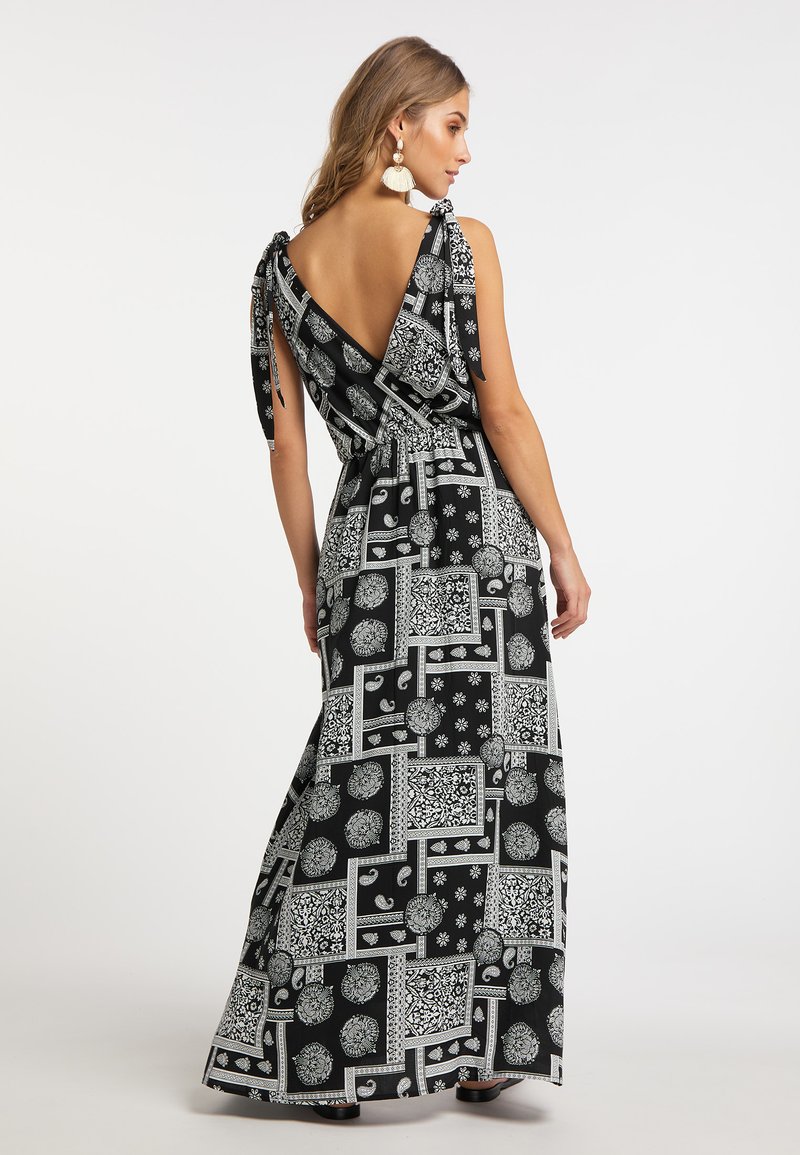 Damen Freizeitkleider | IZIA IZIA GAYA Maxikleid schwarz weiss/schwarz - KR03538 Damen Freizeitkleider | IZIA IZIA GAYA Maxikleid schwarz weiss/schwarz - KR03538