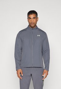 Under Armour LAUNCH - Giacca da running - castlerock/morph green