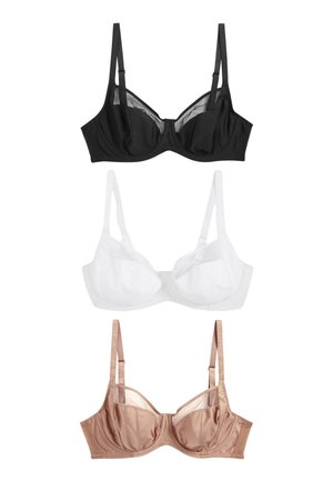 NON PAD FULL CUP 3 PACK - Modrček s kostjo - black white nude