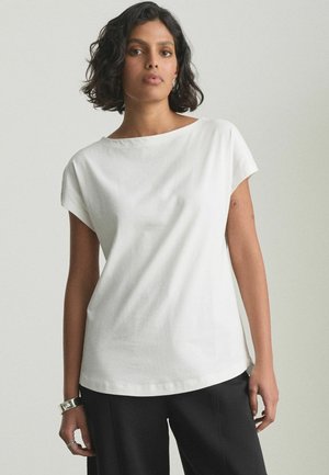 Next, REGULAR FIT - GROWN ON CAP SLEEVE T-SHIRT - T-Shirt basic - white