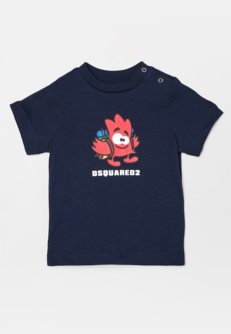 Dsquared2 T-shirt print donkerblauw