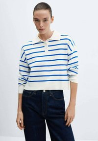 Mango Langarmshirt - neon blue