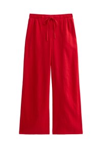 LINEN BLEND DRAWSTRING WAIST - Pantalones - red