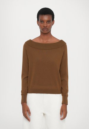 WIDE NECK LONG SLEEVE - Pullover - light mocha brown
