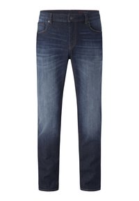 Unselected, dark blue used moustache
