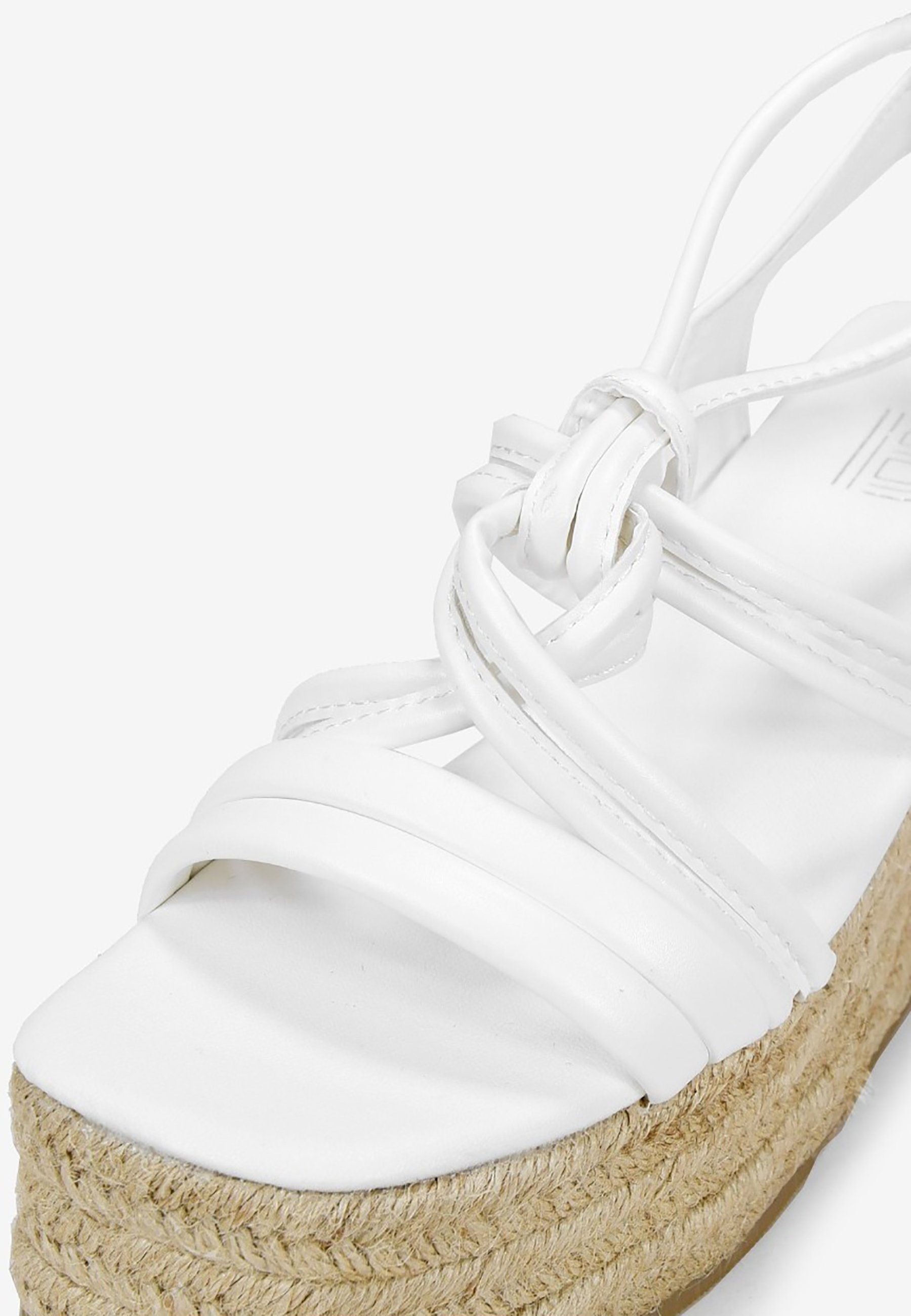 Bosanova CON TIRAS - Sandalias de cuña - blanco - Zalando.es