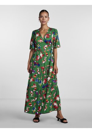 YAS YASBALI LONG WRAP DRESS - Maxikleid - green