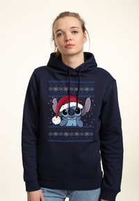 Disney LILO & STITCH HOLIDAY STITCH WEARING SANTA HAT - Bluza z kapturem