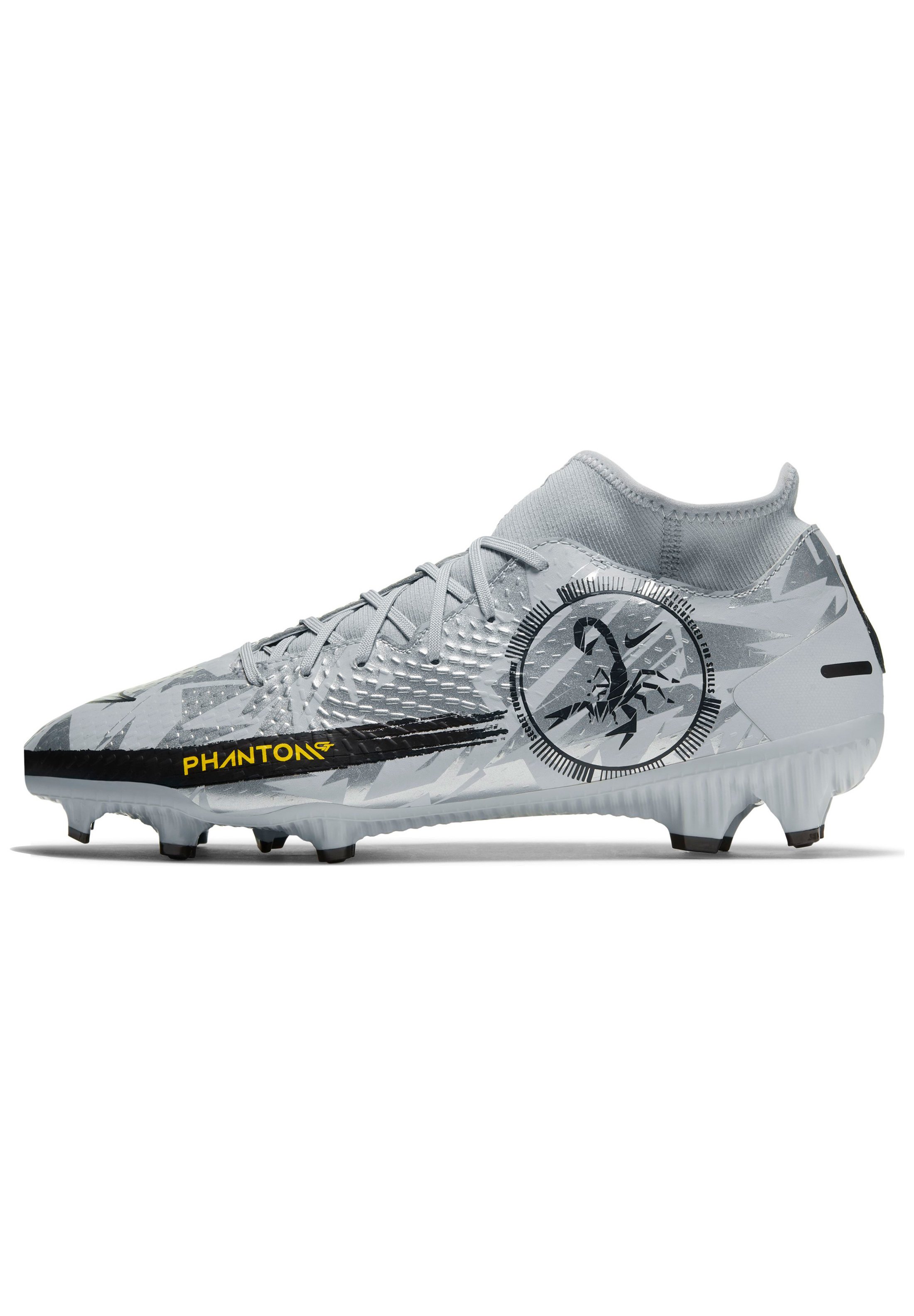 Nike Performance PHANTOM GT ACADEMY DF SE FG/MG FUSSBALL - Voetbalschoenen  met kunststof noppen - pure platinum / metallic silver /  black/zilverkleurig - Zalando.nl