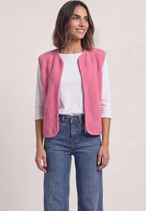 Street One, TEDDY-WESTE MIT ZIPPER UND CORDDETAILS - Bodywarmer - warm blush