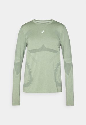 ASICS ROAD SEAMLESS TOP - T-shirt à manches longues - lichen rock/monument blue