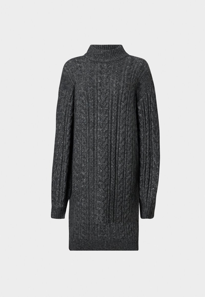 Only Gebreide jurk donkergrijs gemêleerd Only Gebreide jurk donkergrijs gemêleerd