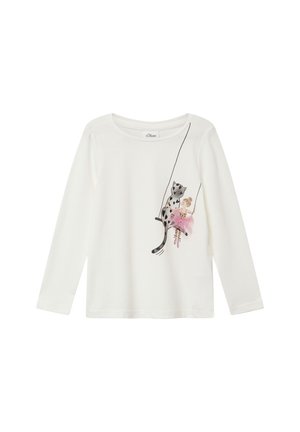 MIT PRINT UND APPLIKATION - Langarmshirt - weiß