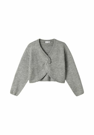 Stickad tröja - grey melange