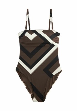 TUMMY CONTROL - REGULAR FIT - Uimapuku - brown cream geo
