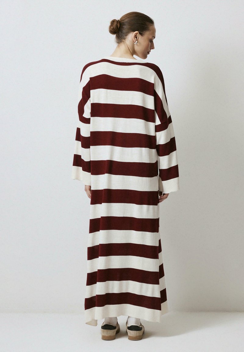 Touch Priv STRIPED - Jumper dress - burgundy/bordeaux - Zalando.ie