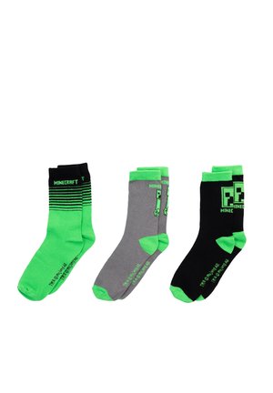 MINECRAFT CREEPER 3ER PAAR  - Socks - grün