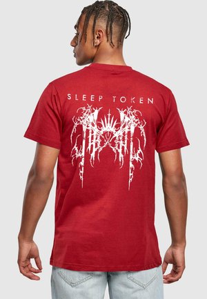 SLEEP TOKEN - GRUNGE LOGO - T-Shirt print - burgundy