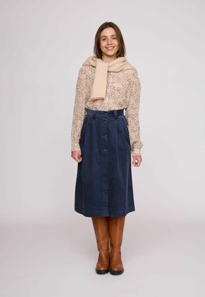 TRINE - A-snit nederdel - navy blazer