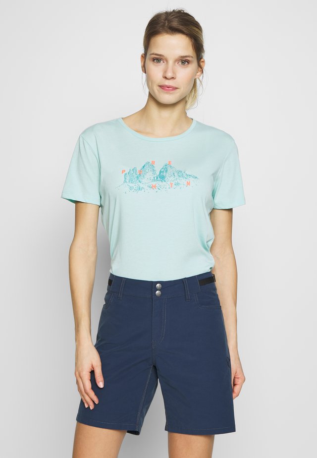 GRAPHIC TEE - T-shirt print - canal blue melange