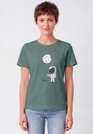 watapparel, KLEINER ASTRONAUT MIT LUFTBALLON - T-Shirt print - green bay