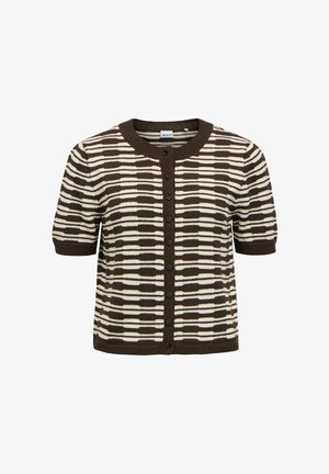 Object, CARDIGAN BUTTON FRONT - Gilet - seal brown