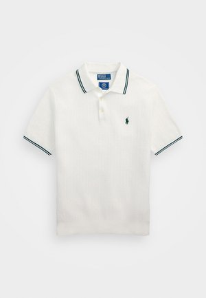 Polo Ralph Lauren WIMBLEDON COTTON POLO COLLAR SWEATER UNISEX - Poloshirts - ceramic white