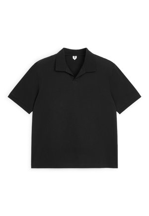 ARKET, ARKET SHORT-SLEEVE POLO SHIRT - Polo - black