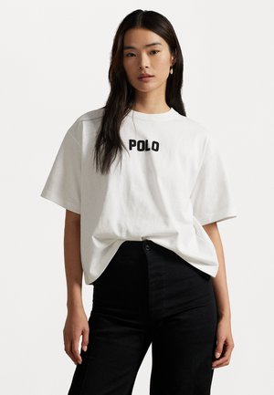 LOGO COTTON JERSEY CREWNECK TEE - T-Shirt print - white
