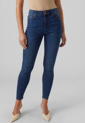 Vero Moda VMSOPHIA BUTTON  - Jeans Skinny Fit - dark blue denim
