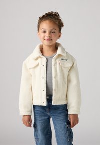 Levi's® BOXY FIT TRUCKER - Flisinė striukė - egret
